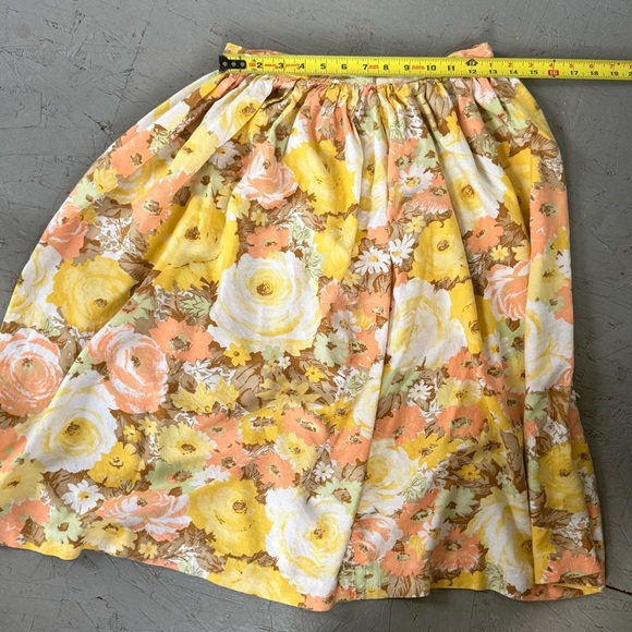 Vintage Floral Yellow and White Skirt and Tank Dress Set Easter - Picture 7 of 11